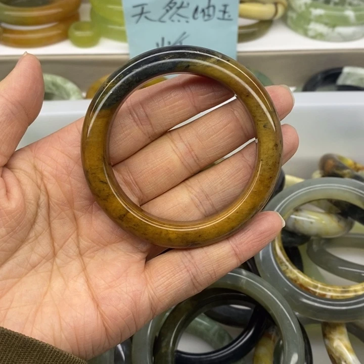 蛇纹石玉合金手镯53.3