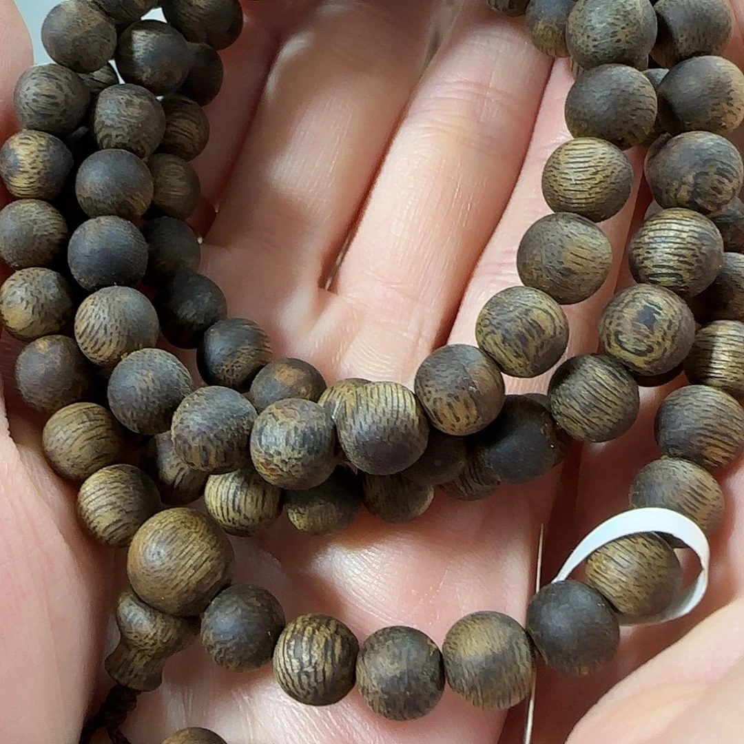 手串沉香绿奇楠沉香圆珠多圈108颗珠子22克+手串