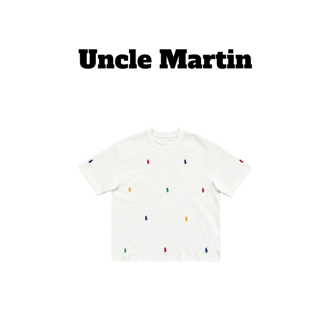 618-马丁叔叔  25新款短袖T恤简约刺绣标重磅T 126