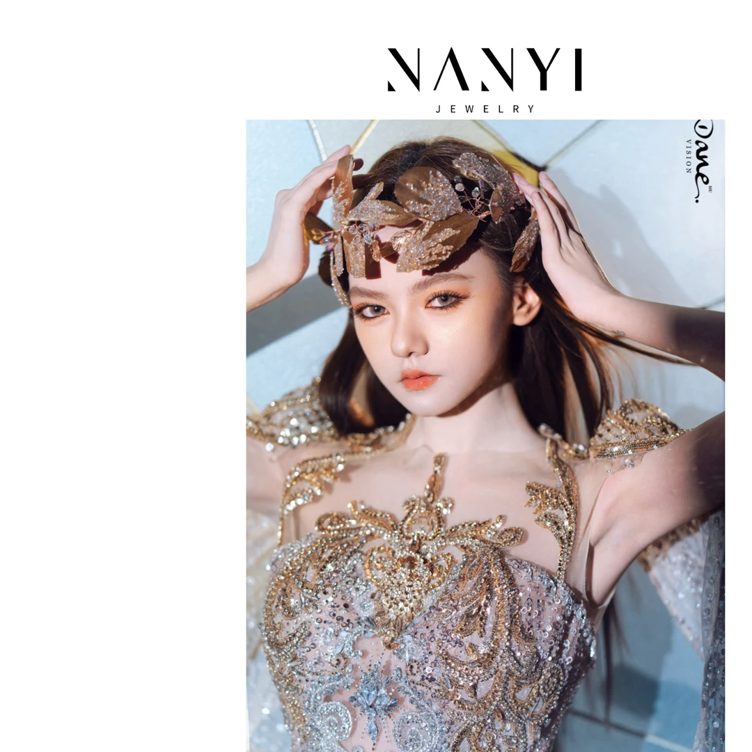 南一｜刘超老师同款 高奢碎钻手作羽毛头饰