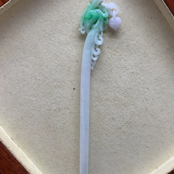 翡翠未镶嵌吊坠(不含链)翡翠发簪