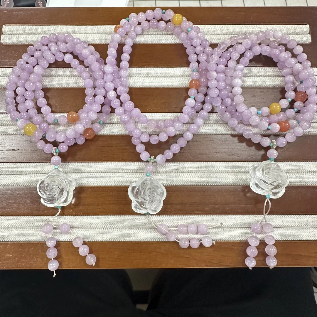 【书记甄选】原创紫锂辉佛珠链约6mm 多样性发一件 BB827