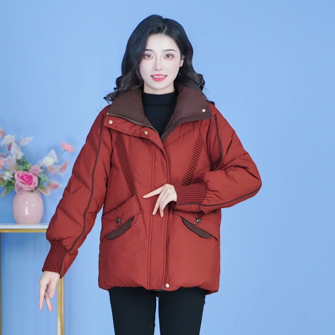 【SJYF5360】2025年秋冬新款时尚洋气宽松保暖加厚休闲显瘦羽绒服