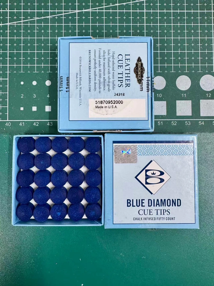 台球杆皮头11mm 压制蓝钻 压制鹿头 美国蓝钻 美国鹿头 专业压制