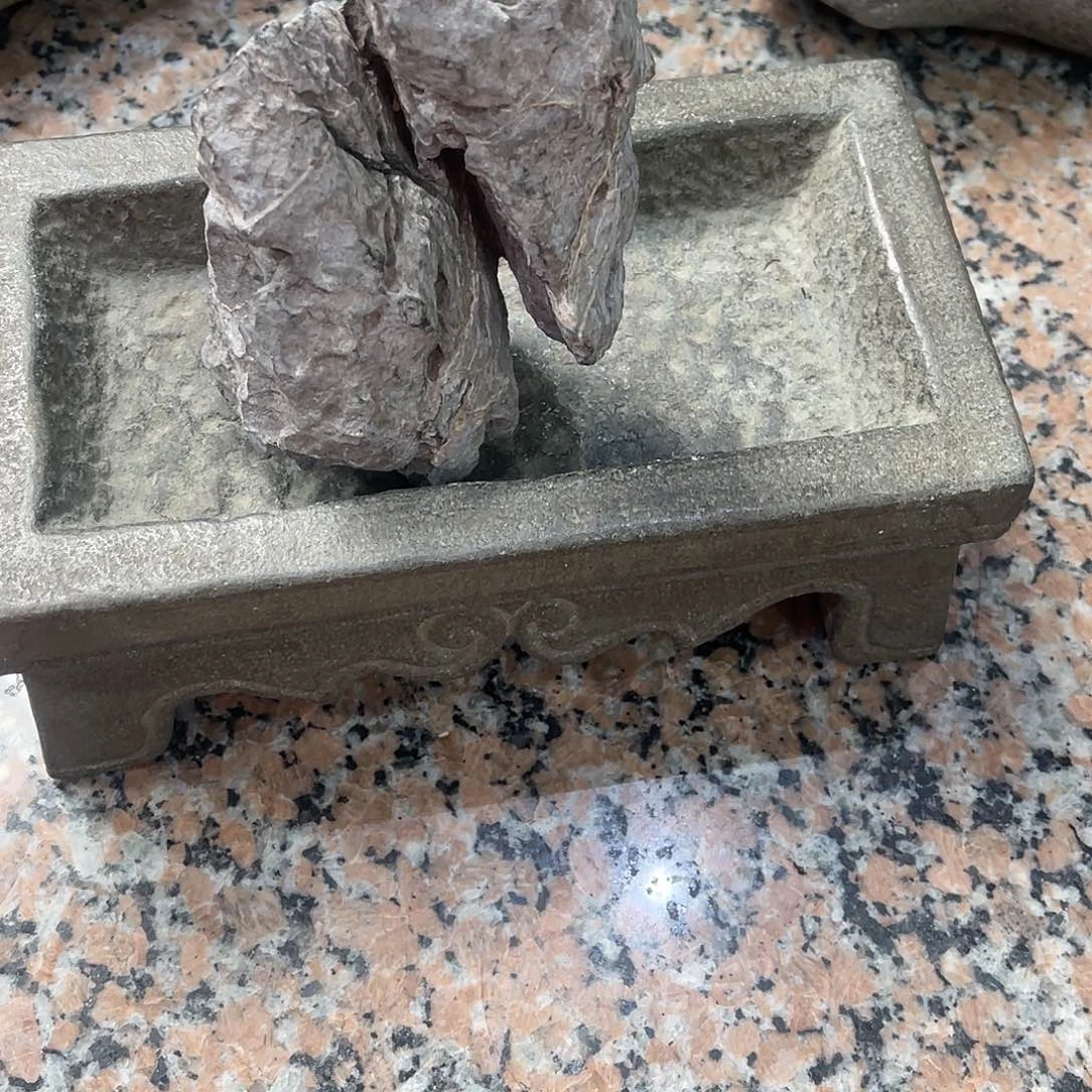 林***观老挝石青石文房水仙盆很漂亮