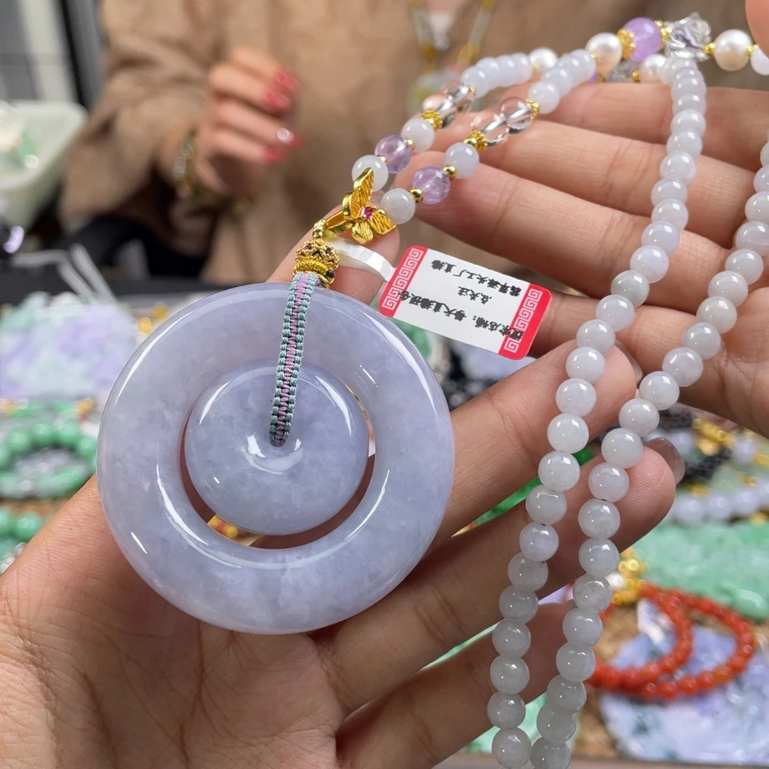 翡翠未镶嵌颈饰代编织