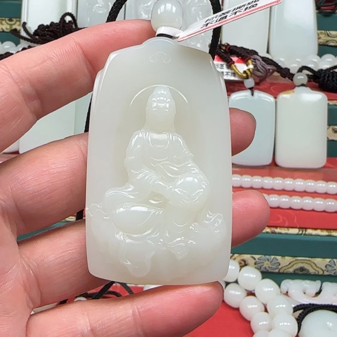 未镶嵌和田玉挂件白****砖