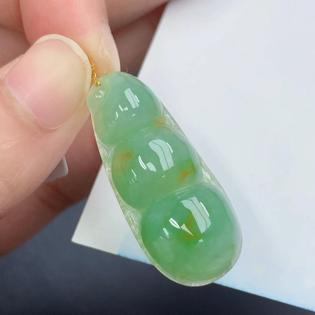 颈饰18K金镶嵌翡翠