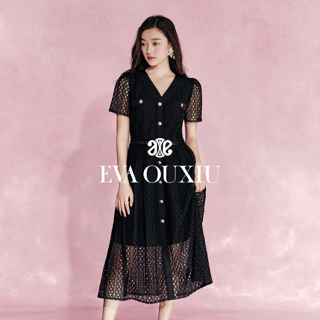【老板娘夏天】EVA OUXIU/伊华欧秀连衣裙E33AQ0715