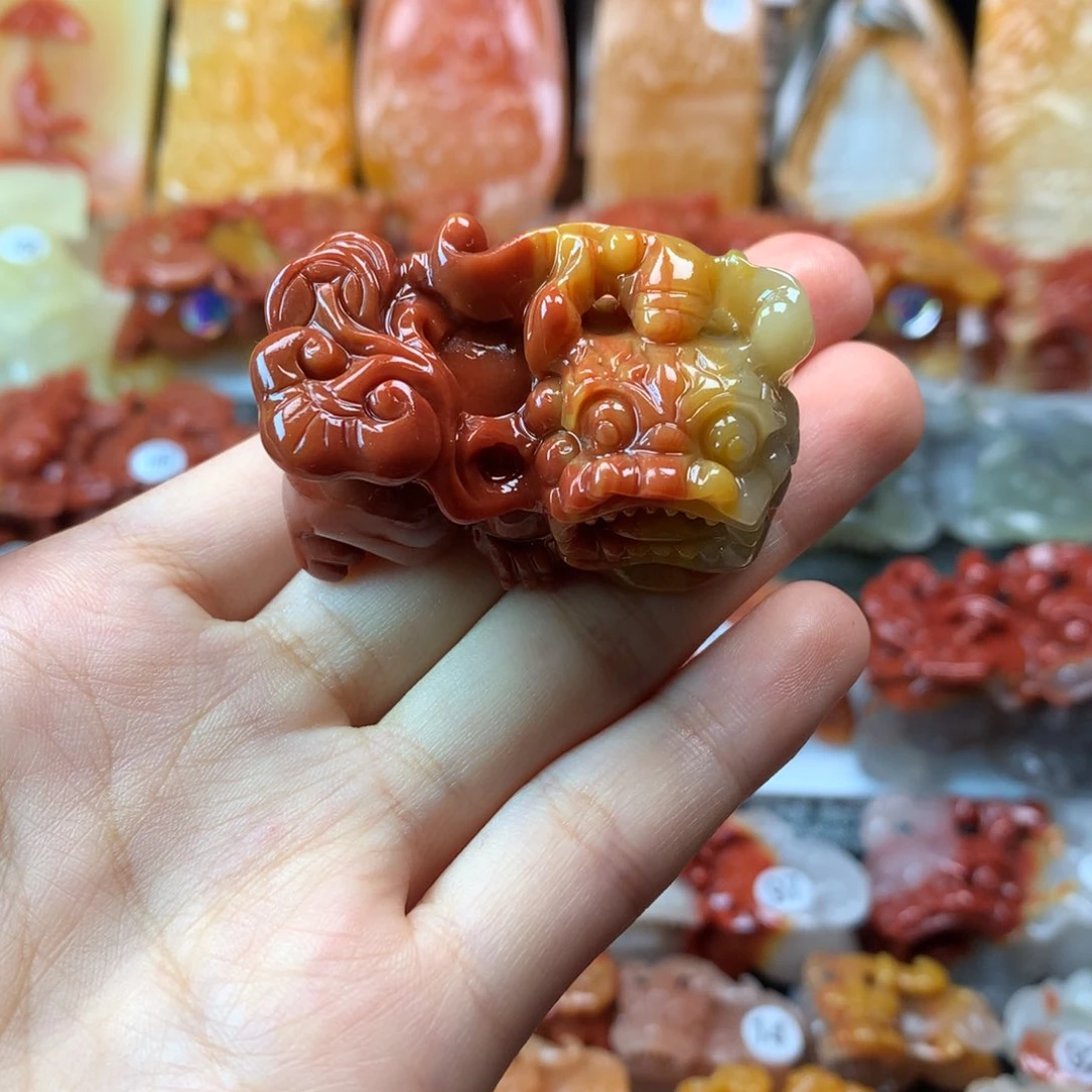 石英质玉（黄龙玉）未镶嵌挂件