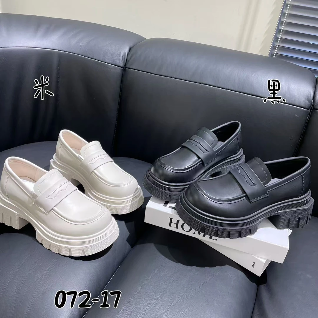 厚底学院粗跟乐福鞋072-17