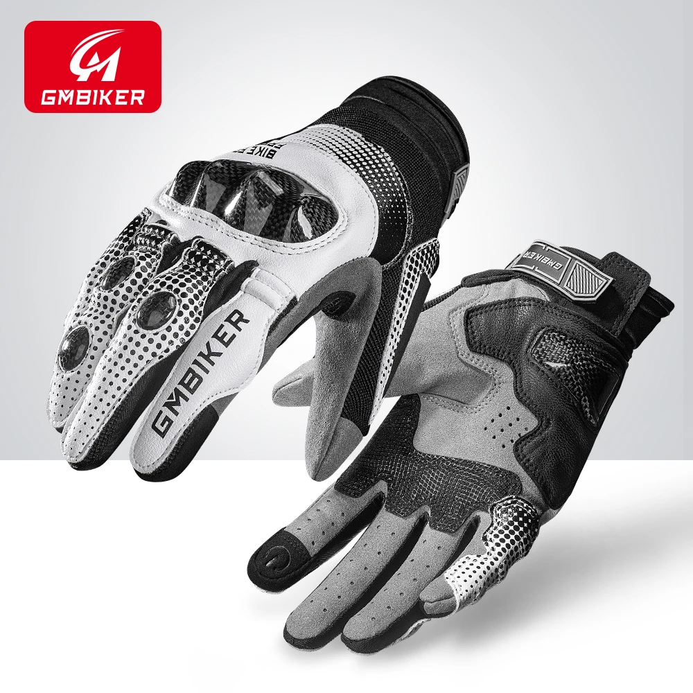摩托车手套碳纤维防摔透气机车赛车骑行骑士男女防护四季夏春秋季