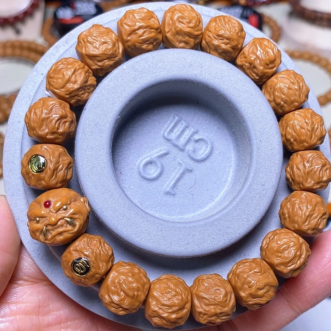 猴头核桃手串恶僧精工龙蛇之变尺寸13+全品聚宝盆91号