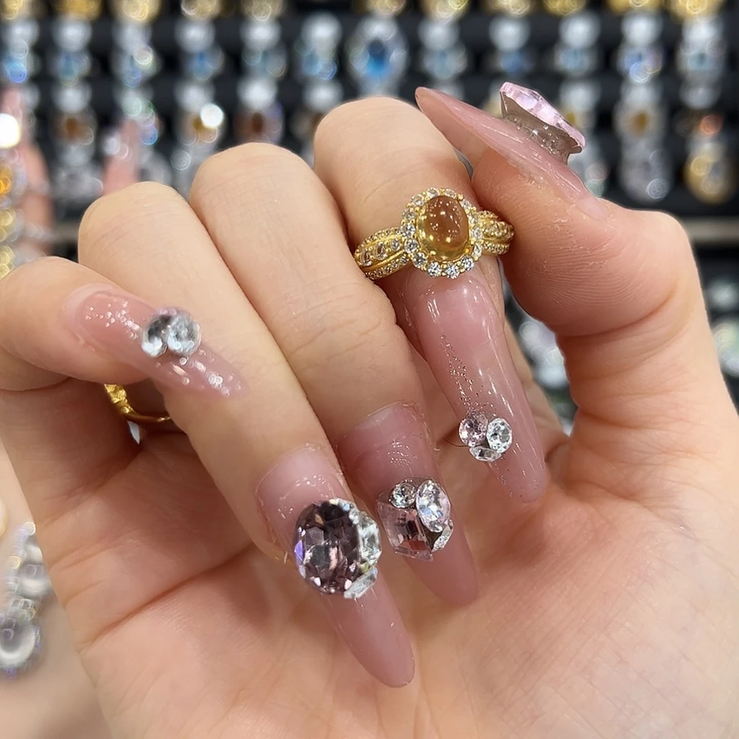 金色拖不保色介意慎拍银托不掉色哦银S925镶嵌水晶刚**！