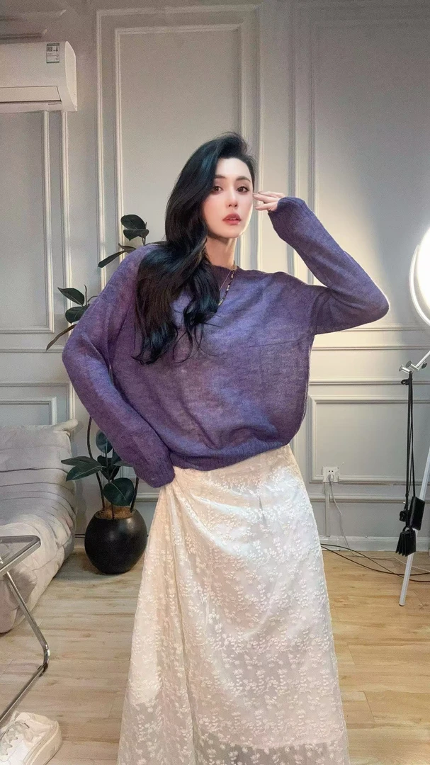 【yeuyue】细羊毛针织罩衫