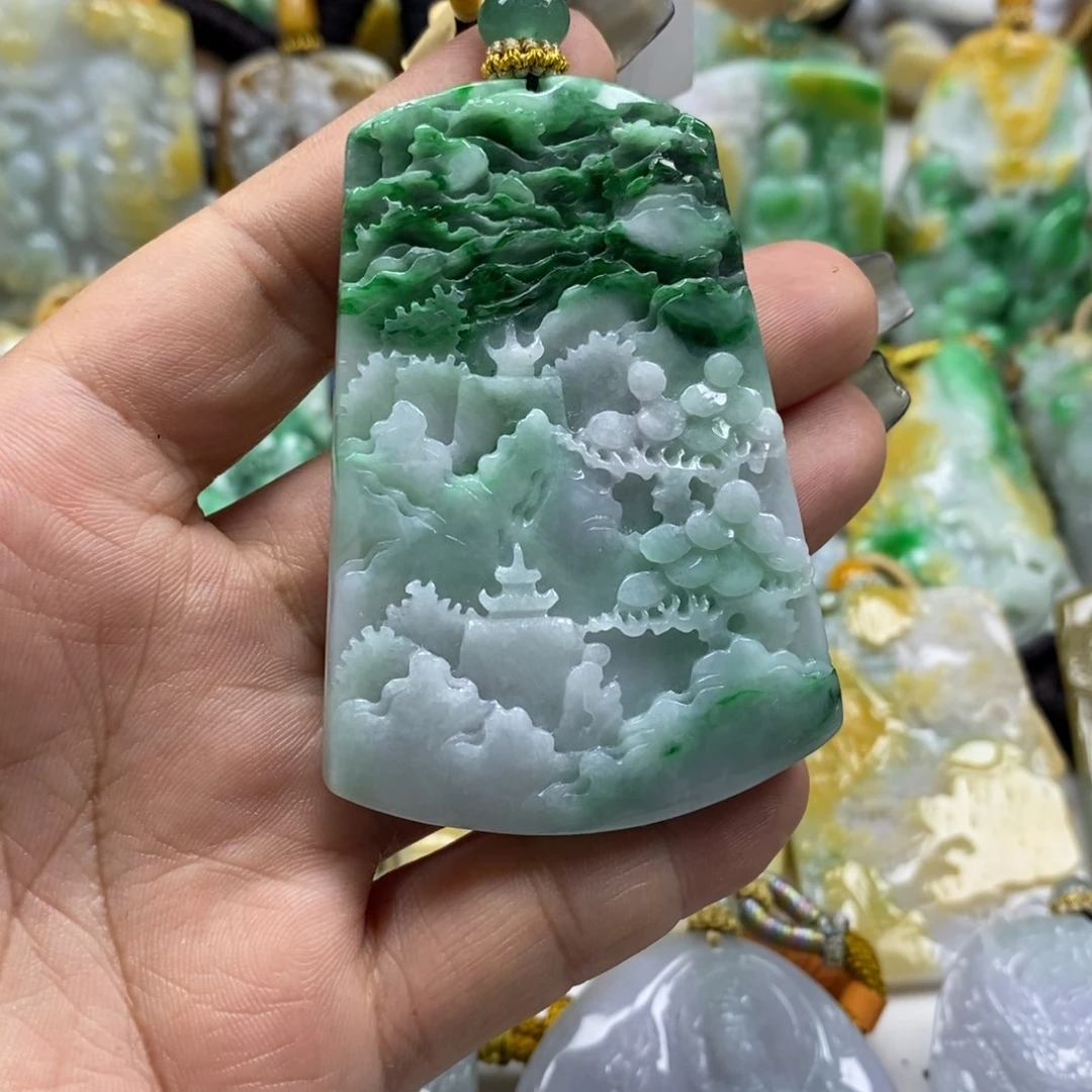 翡翠未镶嵌颈饰天然a货翡翠