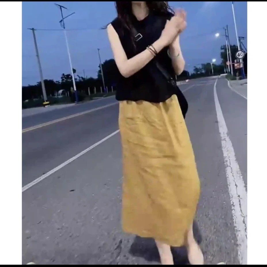 Y新款简约百搭精品减龄遮肉洋气女装亚麻