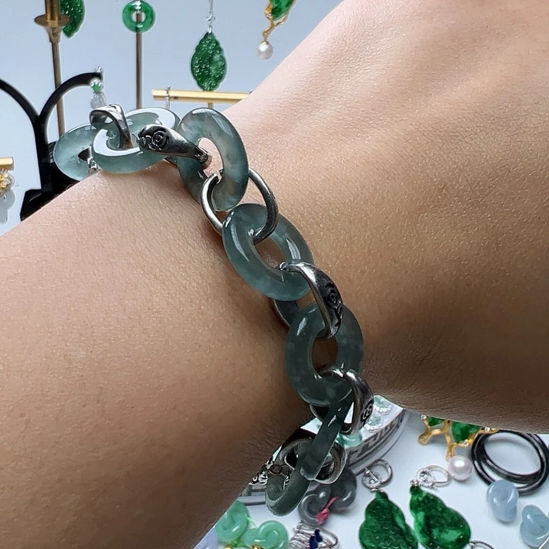 翡翠未镶嵌耳饰天然缅甸A货翡翠