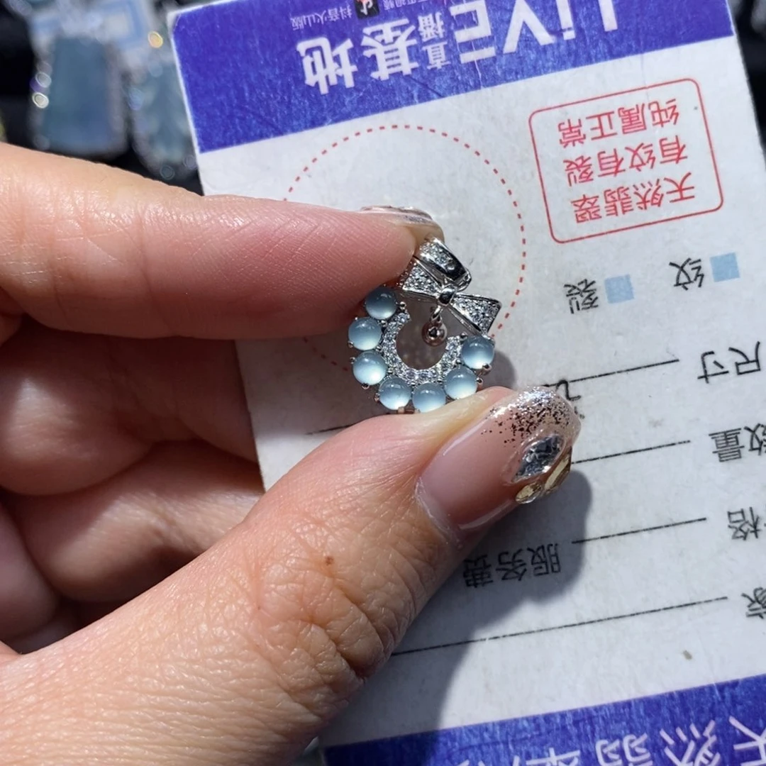 翡翠颈饰银S925镶嵌翡翠