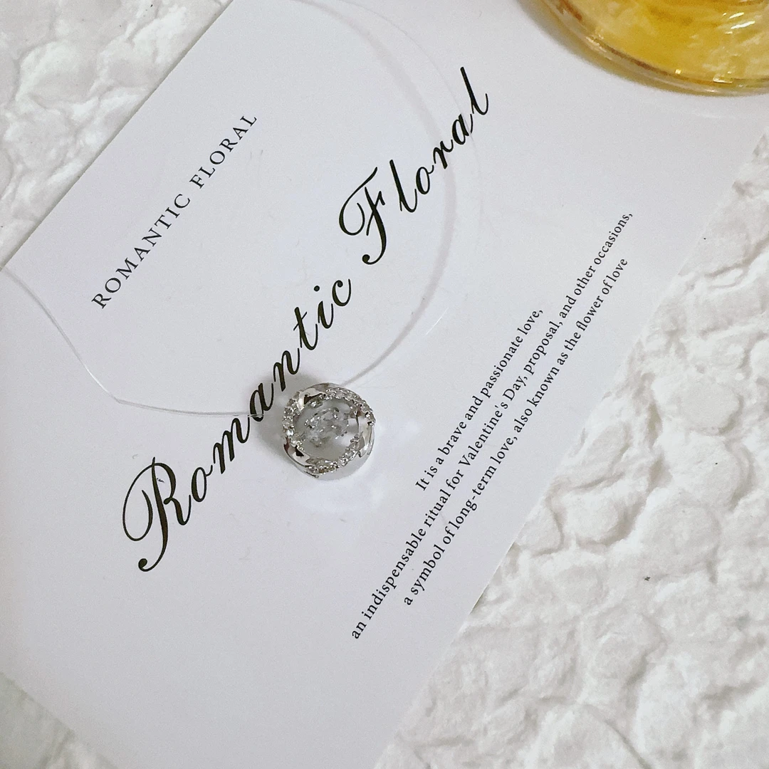 铜合金棉绳项链 铜合金棉绳项链 6076 人鱼泪灵动鱼线项链