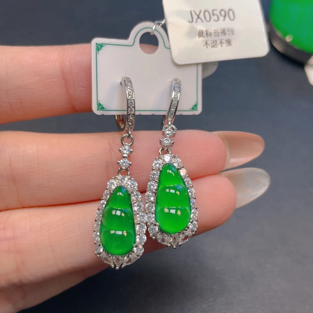 【闪购商品】吊坠(不含链)银S925镶嵌翡翠