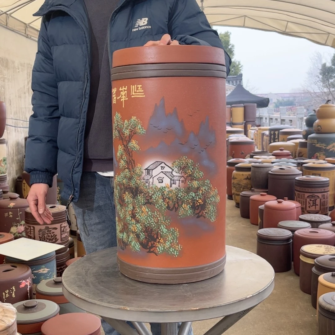 紫砂茶叶罐18 饼茶叶罐