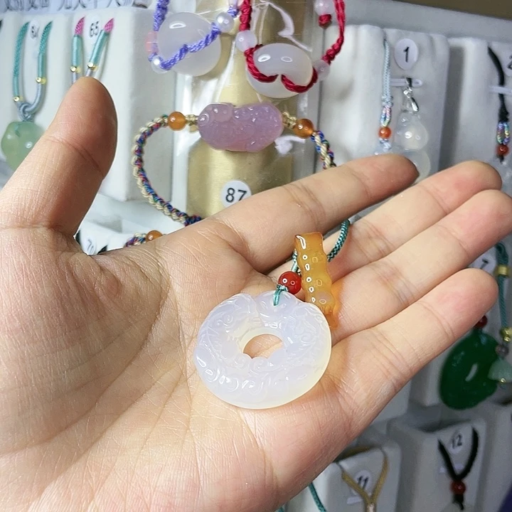 玛瑙/玉髓颈饰合金幽****4