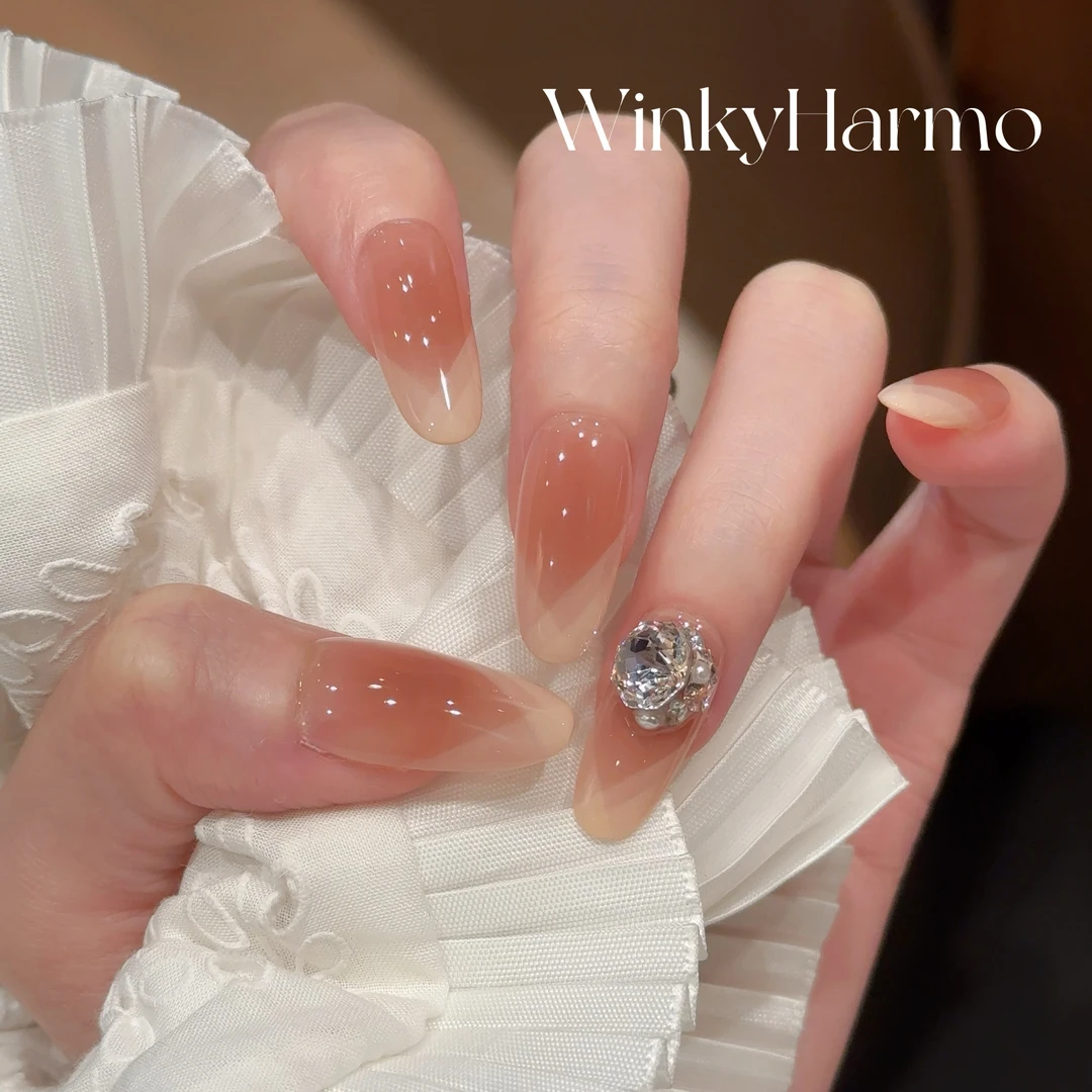 粉幕告白夜 温涵 预售 新甲型 此度 短椭圆 中椭圆手工穿戴甲12片