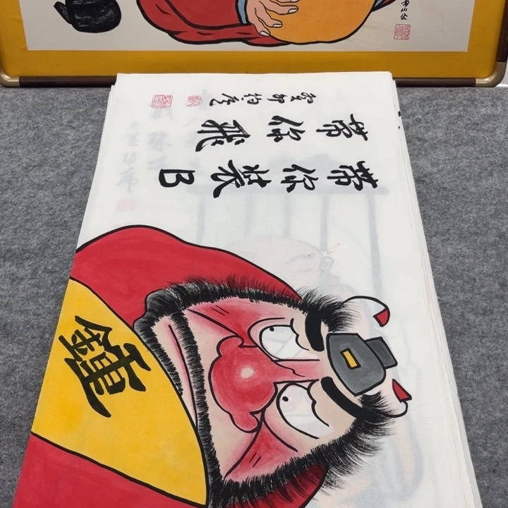国画手绘禅意画一物一拍
