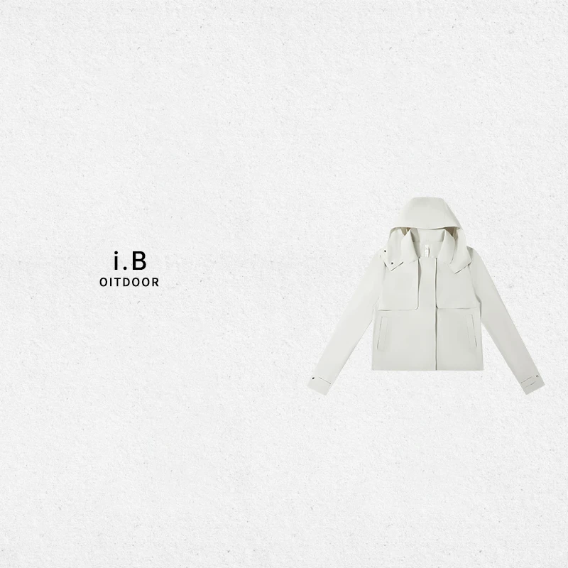 i.B 短款全热封压胶硬壳夹克 连帽可拆-IB-DAW045-48
