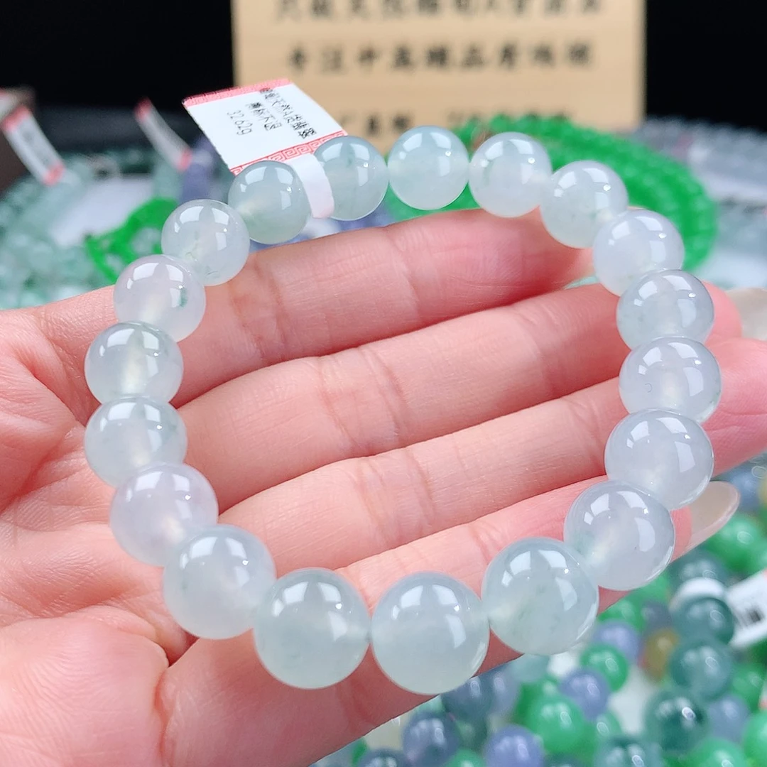 翡翠手链未镶嵌沉*卡10mm