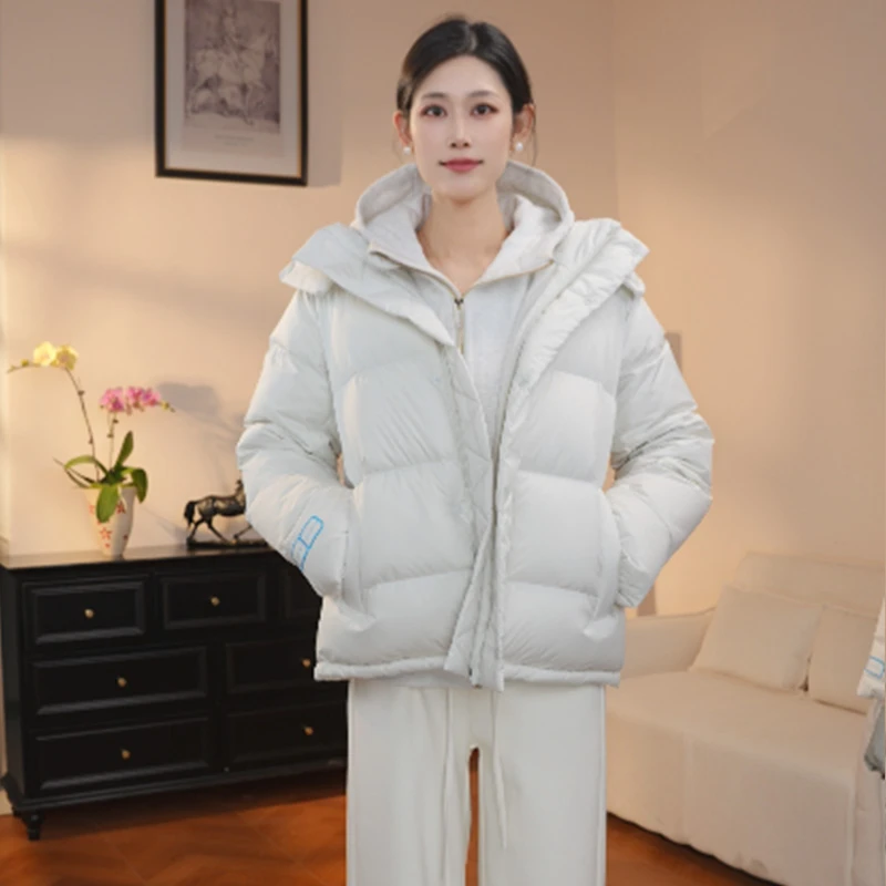 五格泡芙羽绒服鹅绒女款连帽收腰 H～6