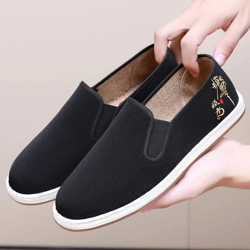 老北京千层底布鞋男士高端平底防滑开车鞋牛筋底乌拉草防臭休闲鞋