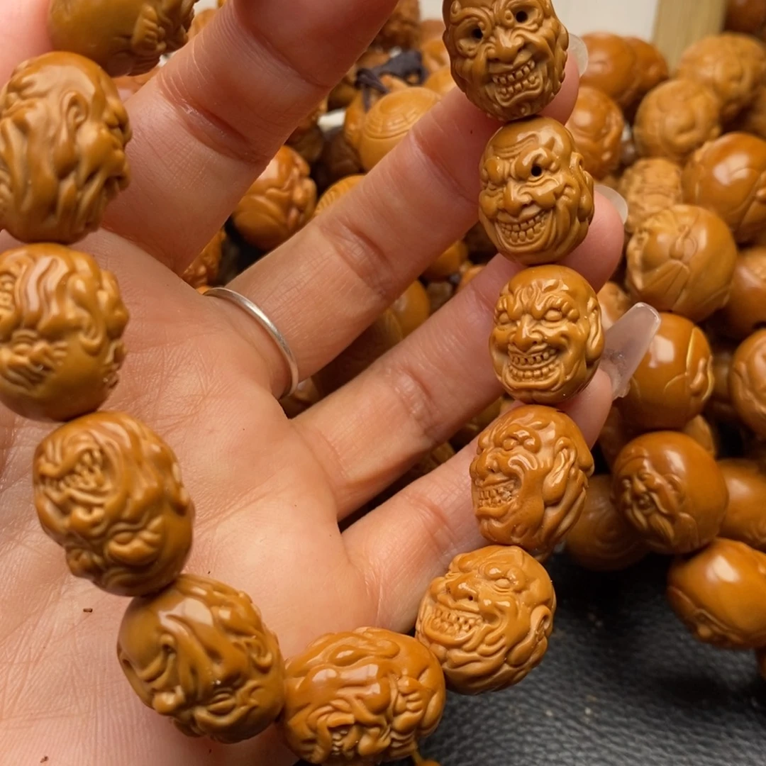 水***山手串橄榄核双面恶僧