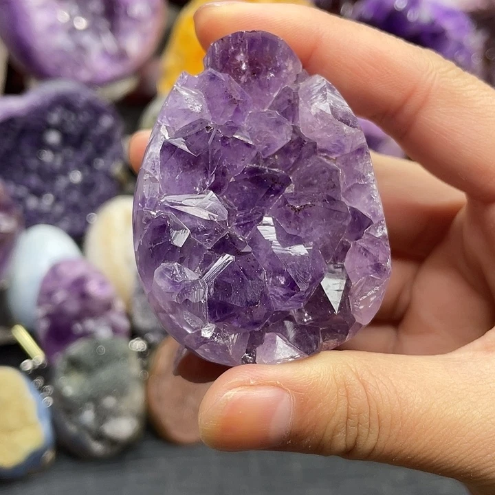 紫晶珠宝半成品未镶嵌