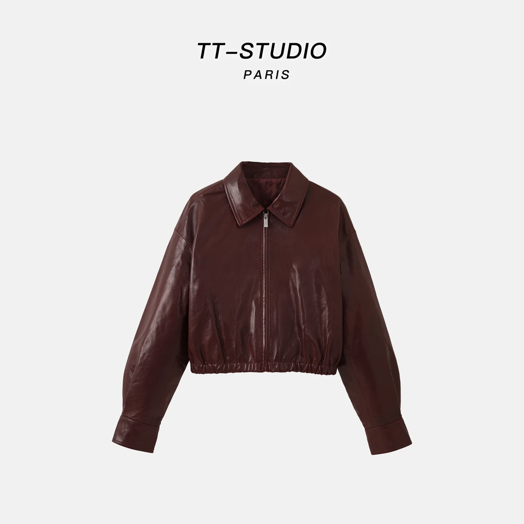 TT【庄园】新西兰进口油蜡外套羔羊皮真皮皮衣TT-LZ3087