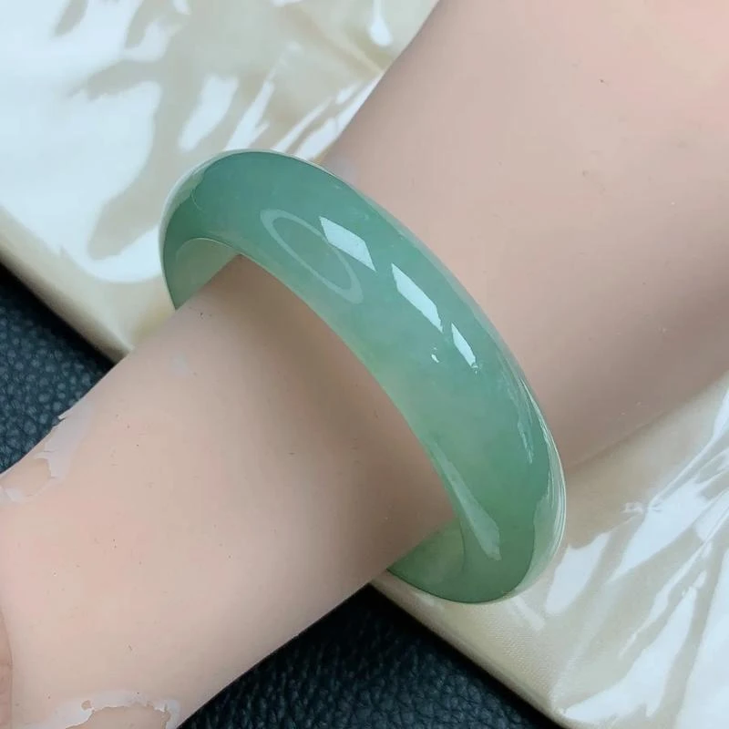 天然A货翡翠手镯-圈口测量勿拍