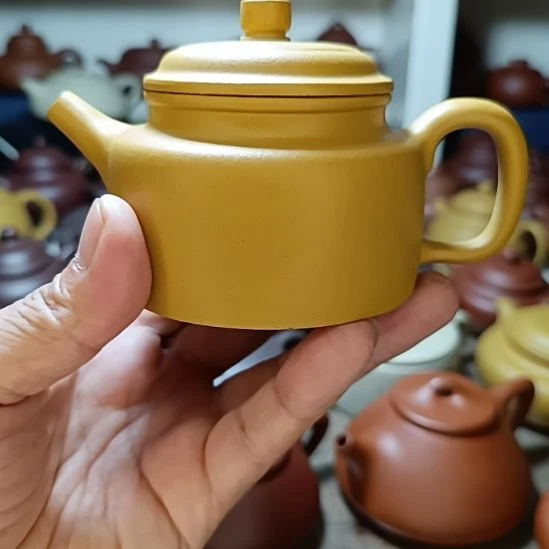 紫砂茶盘原矿黄金段泥德钟260cc半手工