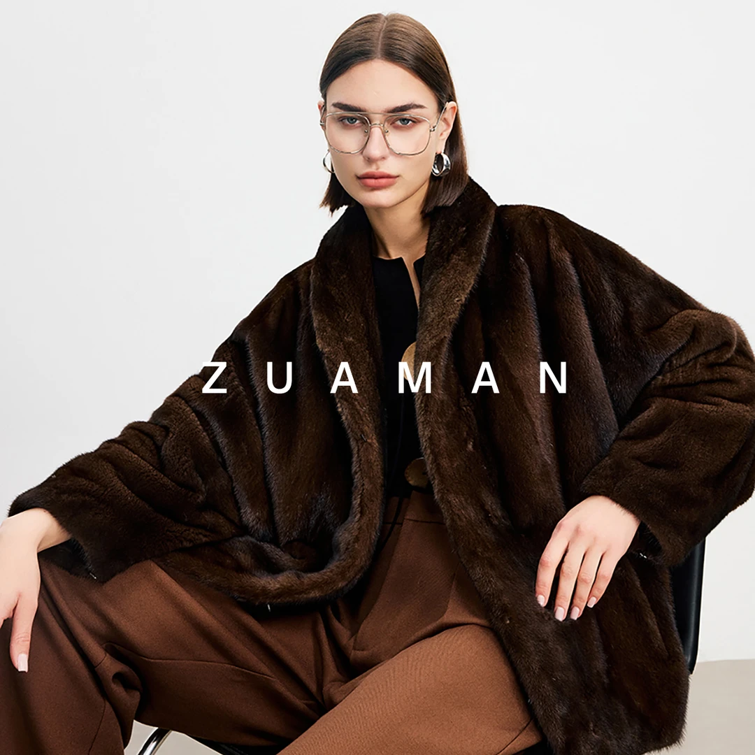 Zuaman/祖阿曼黑翼甄选【一生之美】冬季新款进口青果领蝙蝠袖F-093