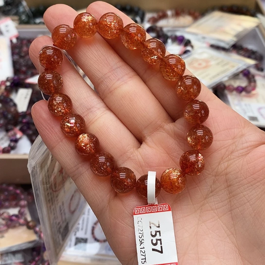 未镶嵌手链长石Z557 太阳石 10m+