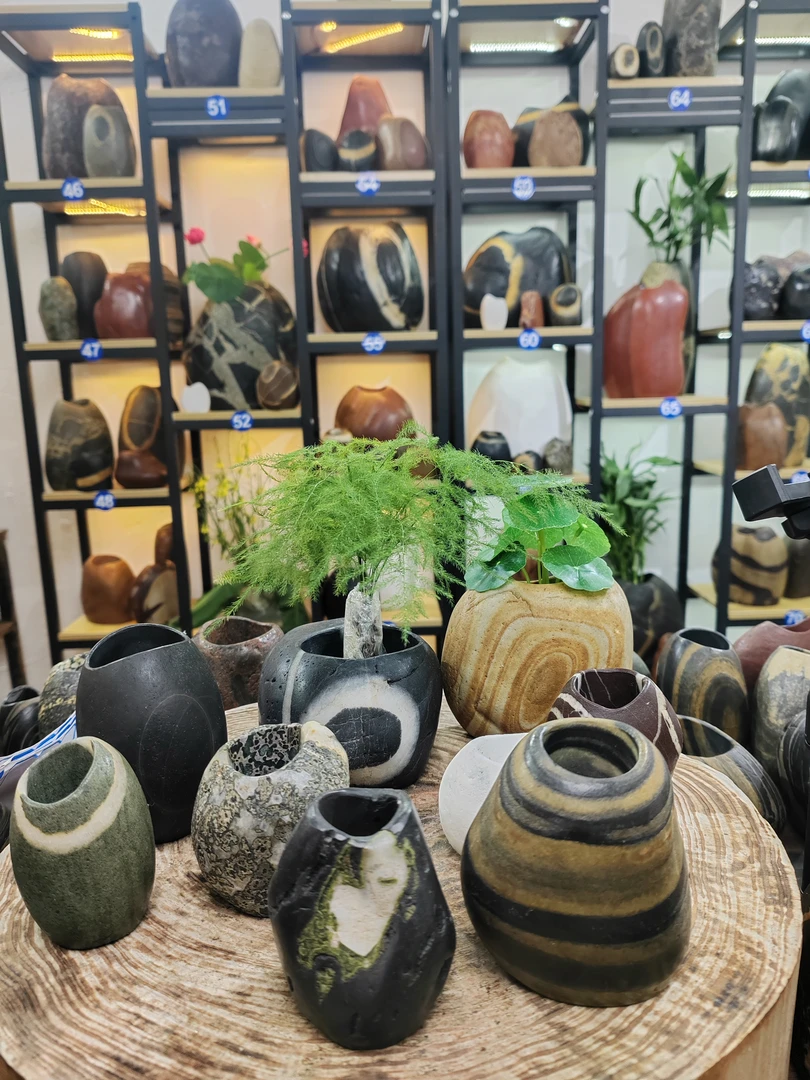 直播间一物一拍长江石，花瓶 花盆 摆件装饰 工艺品
