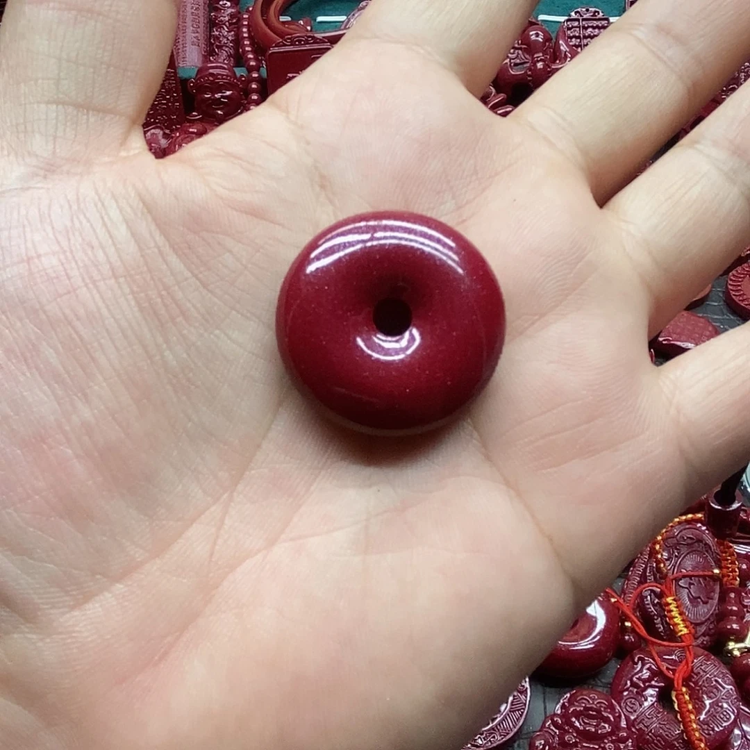 天然辰砂朱砂平安扣