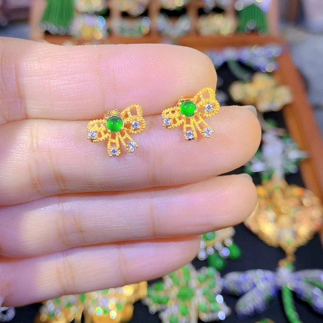 银S925镶嵌挂件翡翠