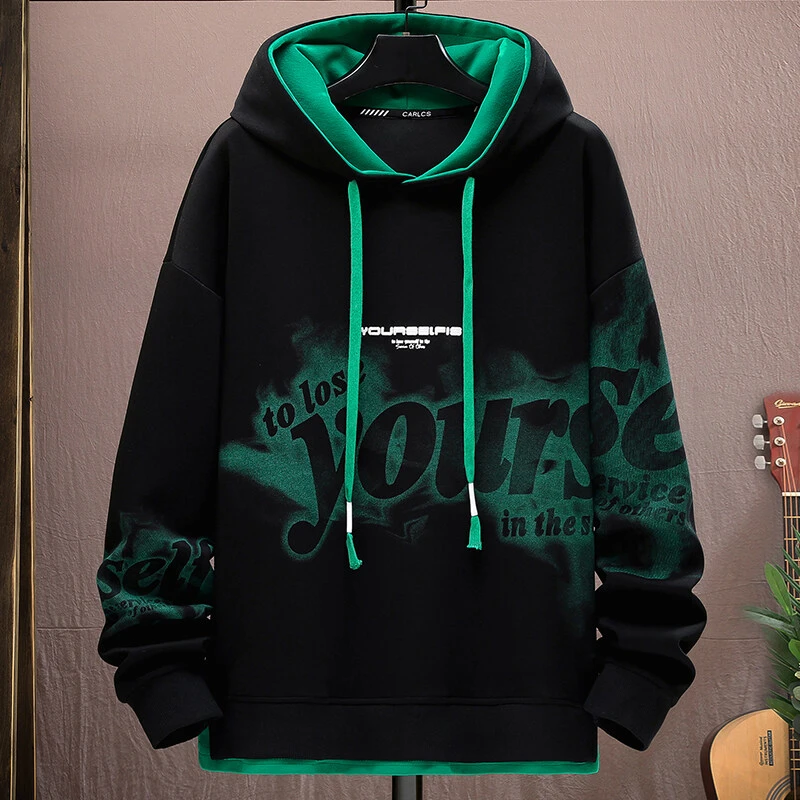 秋季男上衣新款连帽卫衣2025男士新款宽松休闲青少年学生百搭外套