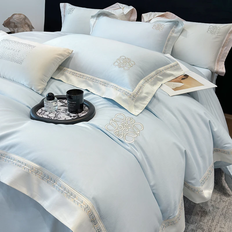 高档A类母婴级100%全棉纯棉四件套被套床单笠长绒棉超柔裸睡床品