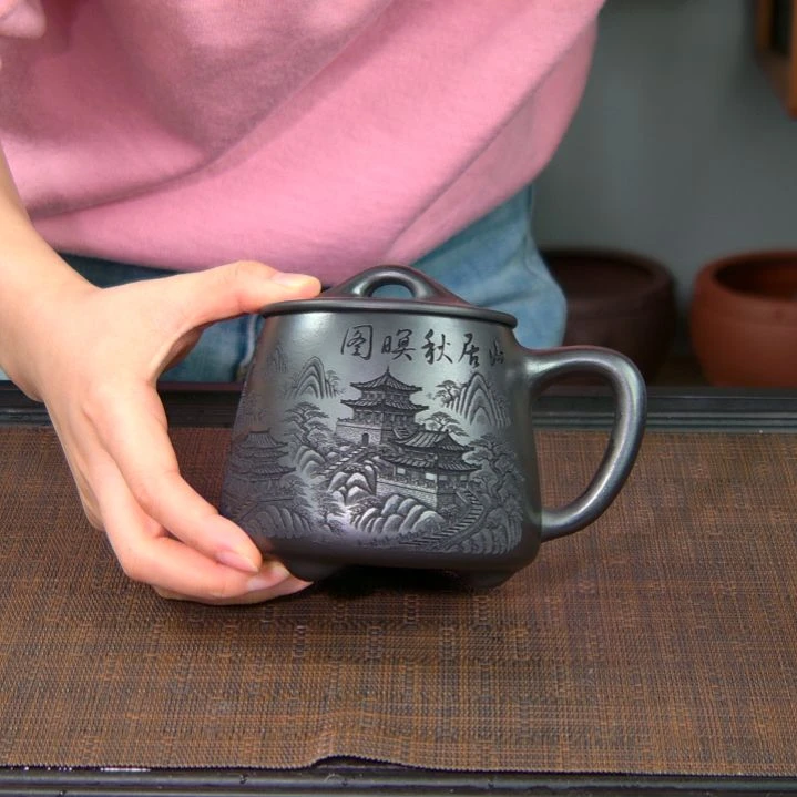 茶杯紫砂原矿紫砂