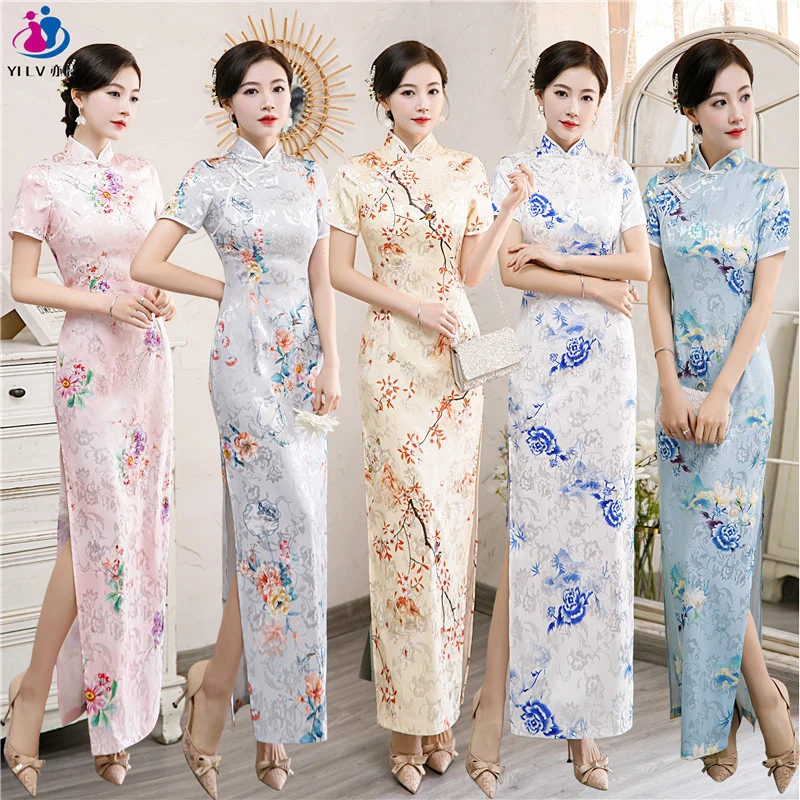 旗袍长款夏2023年新款年轻款民国风复古老上海改良走秀连衣裙惊艳