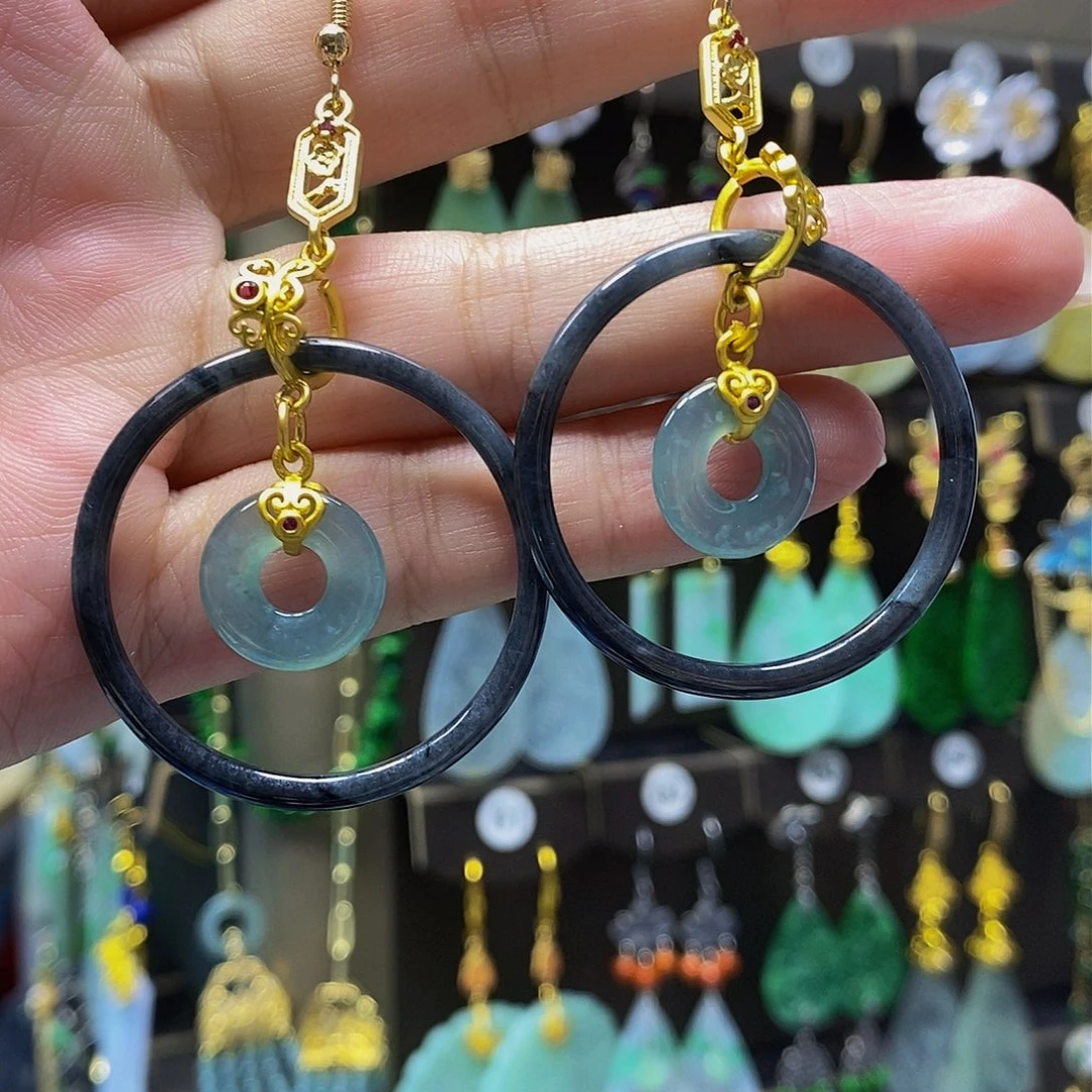 未镶嵌翡翠耳饰翡翠