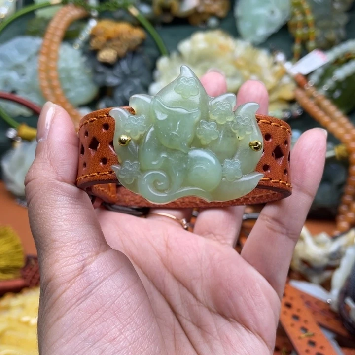 蛇纹石玉手牌合金