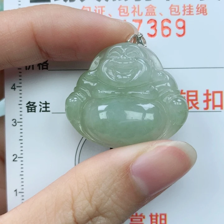 翡翠颈饰银S925镶嵌天然翡翠a货